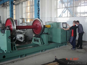 Станок для балансировки колесных пар подвижного состава железной дороги